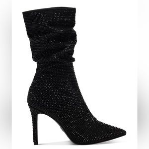 Women's Raquell Rhinestone Slouch Dress Boots Size 12 No Box